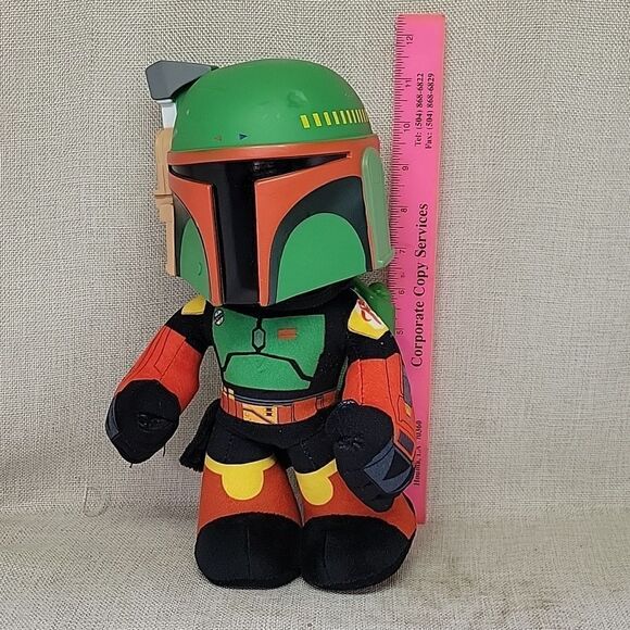 Star Wars Mattel The Book of Boba Fett Plush Plastic Helmet Disney Plus 12” - Picture 2 of 9